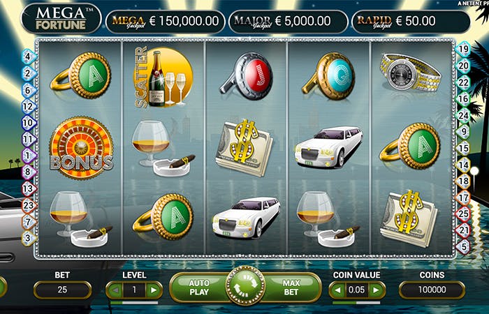 Mega Fortune: Arvostelu, tiedot ja yksityiskohdat logo