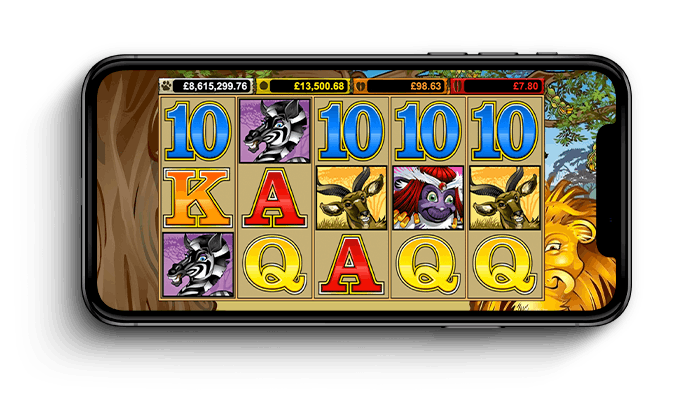 Mega Moolah jackpot-peli mobiilissa