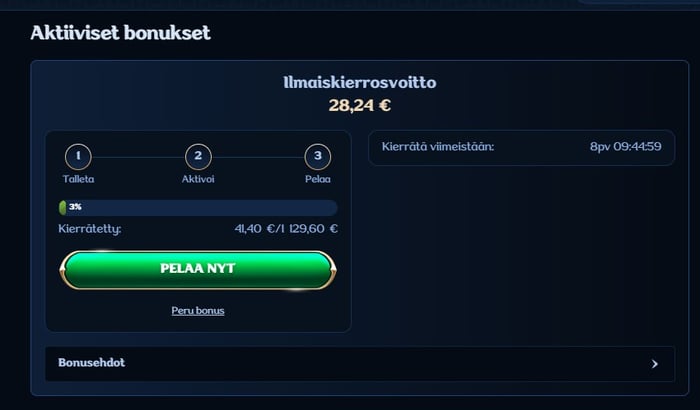 Ilmaiskierrosten kierrätyksen lopputilanne eli 3 prosenttia kokonaistavoitteesta.