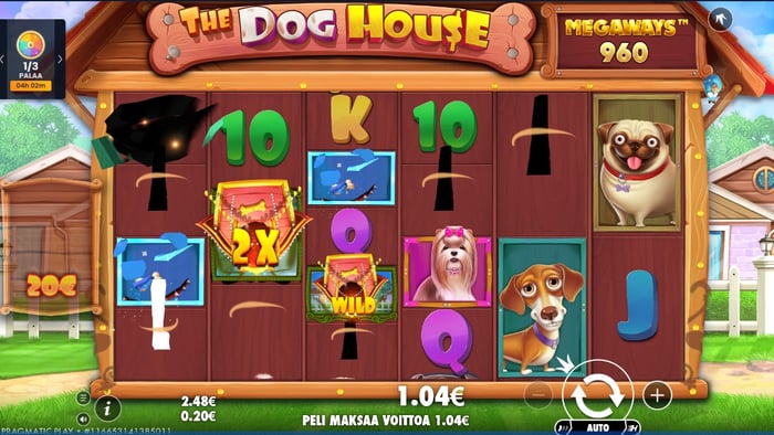 1,04 euron voitto The Dog House -pelistä.