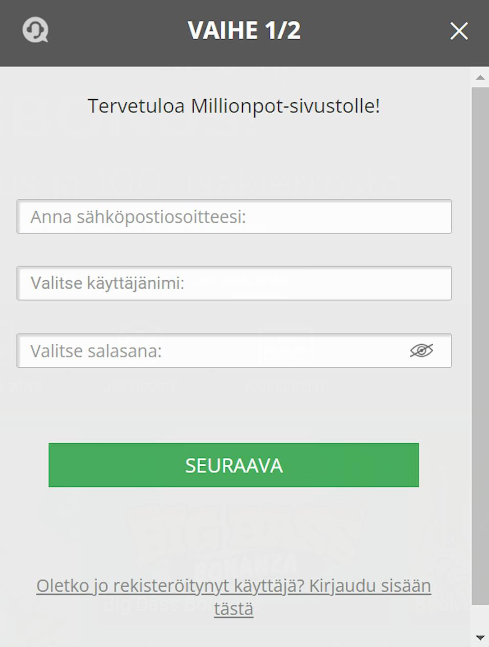 millionpotin login