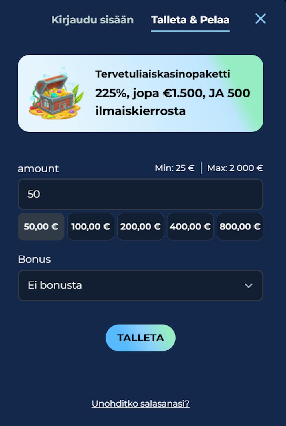 Nopea verkkopankkitunnistautuminen takaa nopeat pelihetket Moana Casinolla.