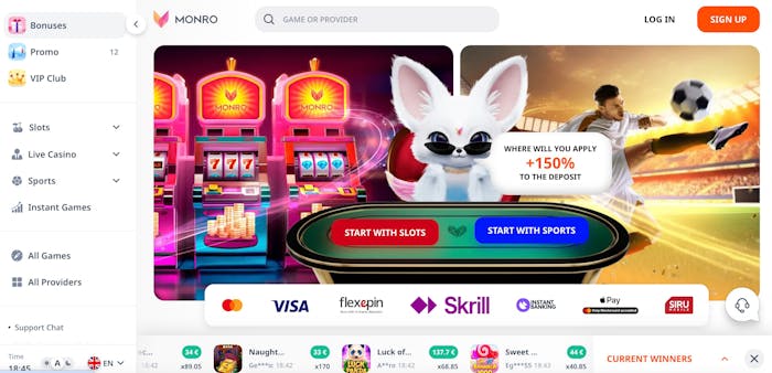 Monro Casinon etusivu