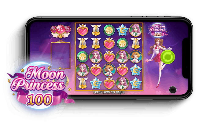 Moon Princess 100 kolikkopelin pelialue ja logo