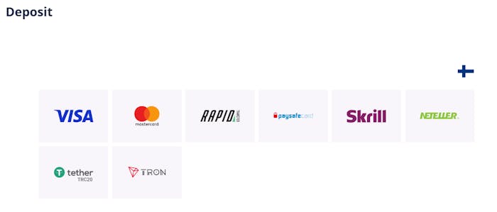 MrBet talletusvaihtoehdot