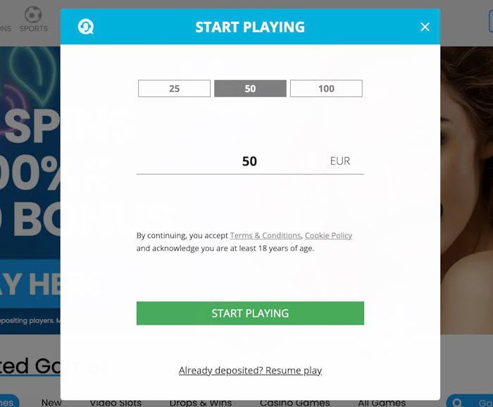 Mr Plat Casinolle tehdään talletus pankkitunnuksilla