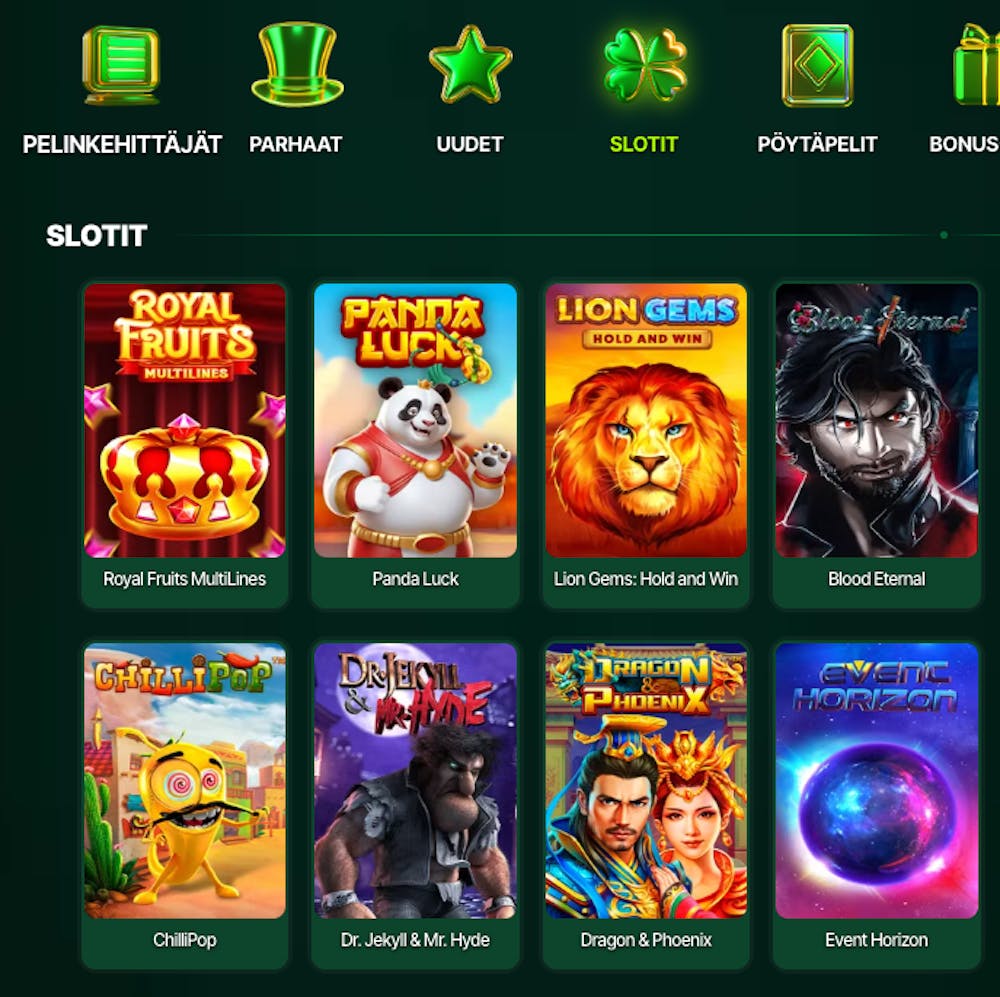 My Luck Casinolla pelaaja voi suodattaa pelivalikoimaa monien eri kategorioiden avulla
