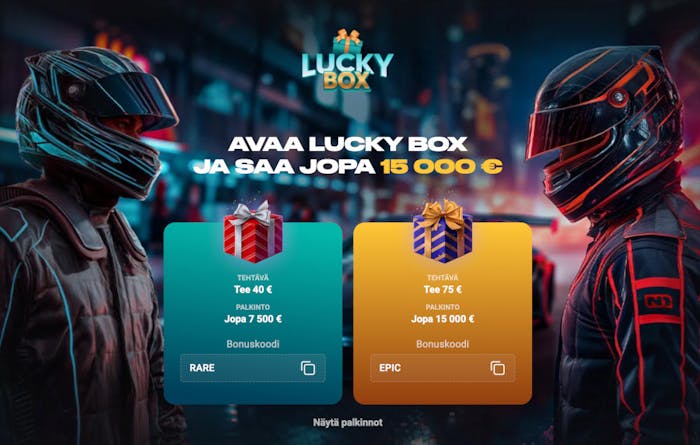 Nappaa talletuksellasi yll?tyslahja eli Lucky Box
