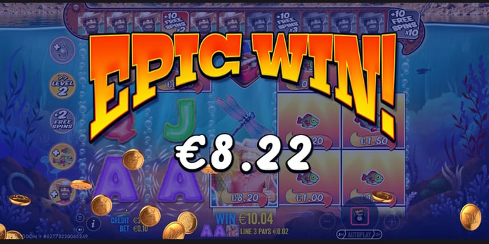 8,22 euron voitto Big Bass Splash 1000 -pelissä.