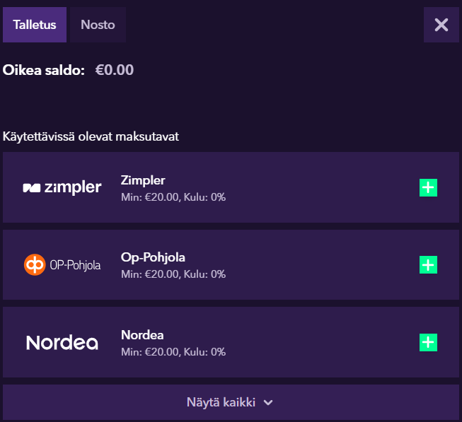 Naobet talletus