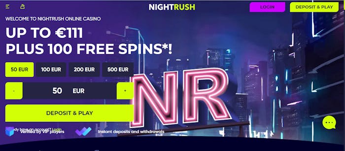 nightrushcasinon tervetulotarjous