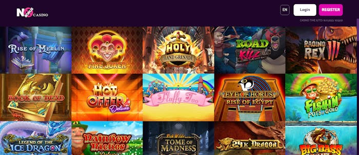 No Bonus Casinon pelivalikoima
