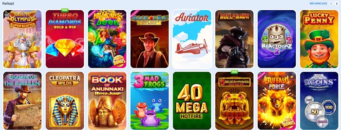 Nomini tarjoaa sivuillaan yli 13 000 kasinopeliä, joista iso osa on kolikkopelejä.