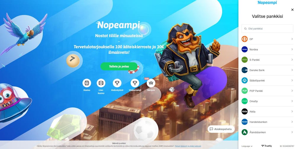 nopeampi signup