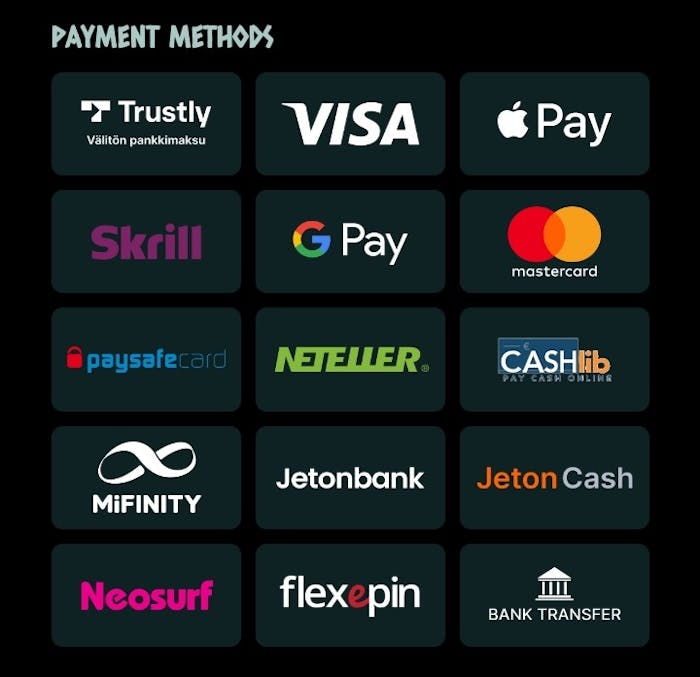 Nords Casino maksutavat