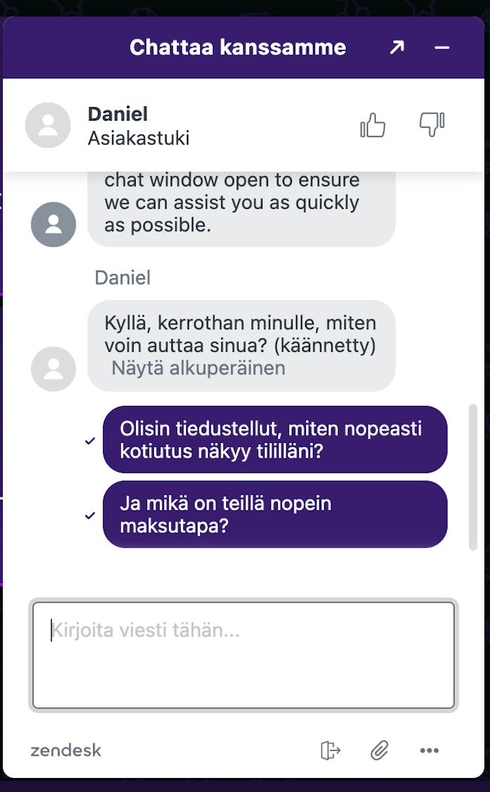 Nova Jackpot Casinon asiakaspalvelu auttaa live-chatin kautta