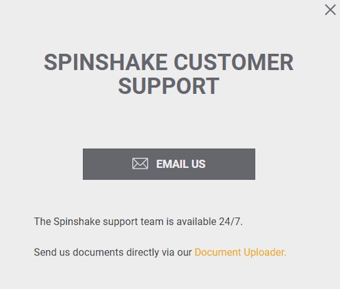 Spinshaker asiakaspalvelu
