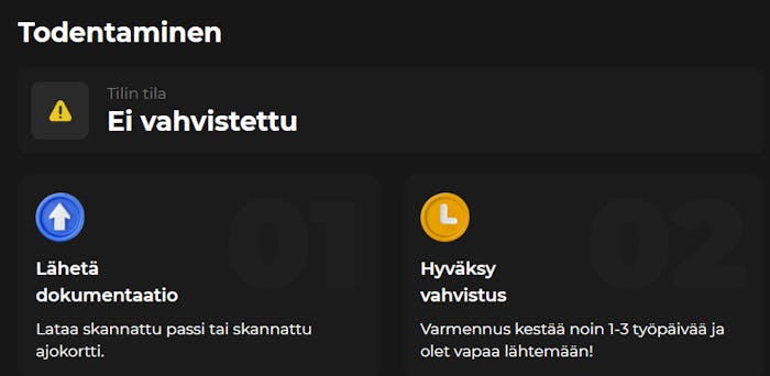 Betify KYC-todennus
