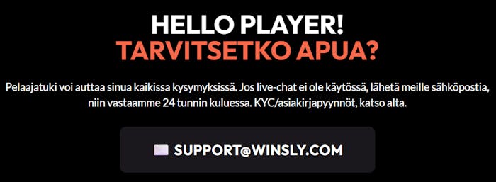 Winsly asiakaspalvelu