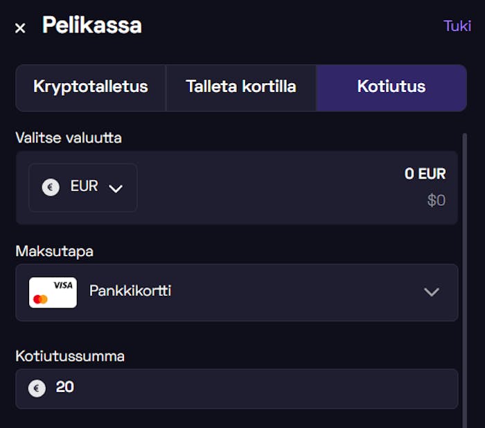 Ybets voittojen kotiutus