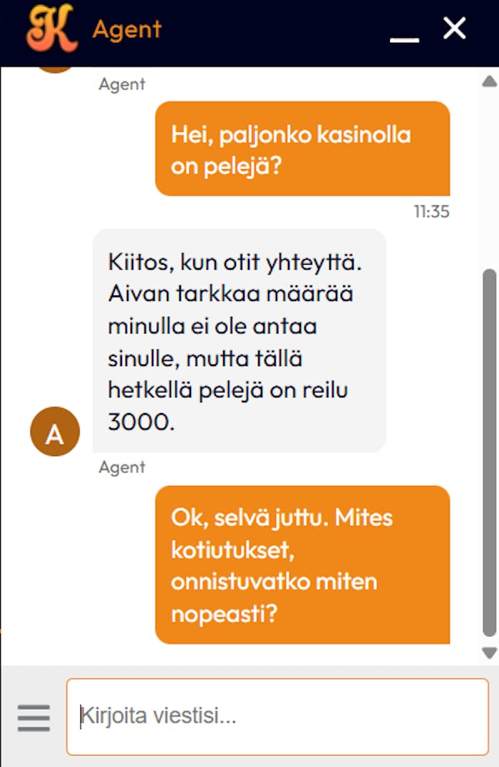 Kunkku Kasino asiakaspalvelu
