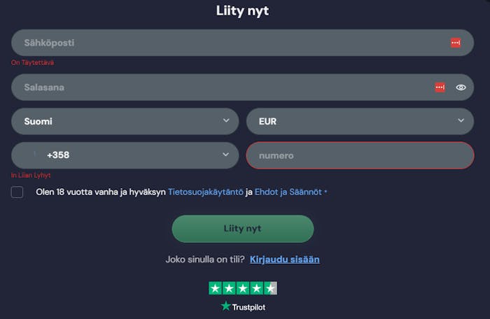 Lucky Wins tilin avaus