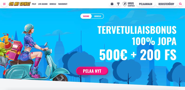 Oh My Spins Casinon etusivu