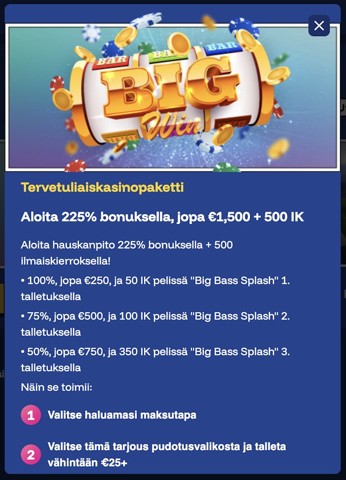 Oh My Zino tervetulobonus on jaettu kolmelle ensimm?iselle talletukselle
