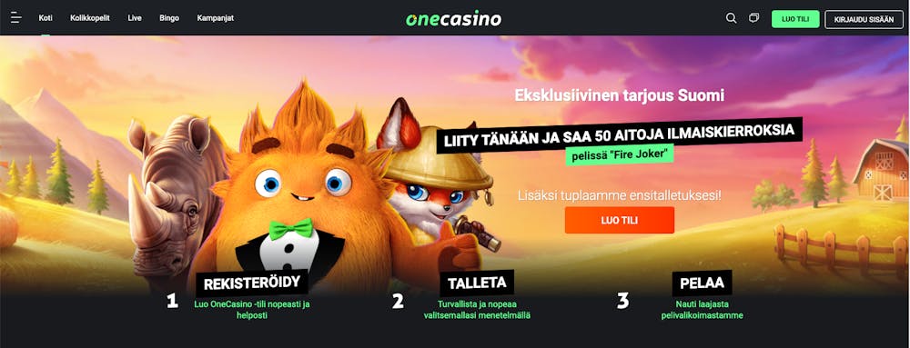 OneCasino bonukset