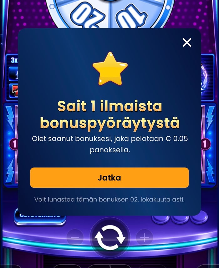 Possu Casino tarjoaa ilmaiskierroksia ilman talletusta Onnenkierros-kampanjassa.