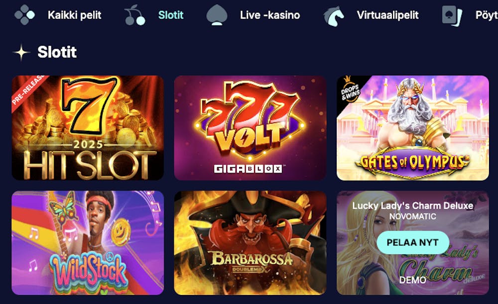 Orions betin kolikkopelit viihdyttävät monia pelaajia