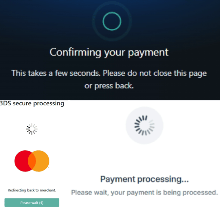 Ilmoitus Mastercard-talletuksen vahvistamisesta Atefia-kasinolla.