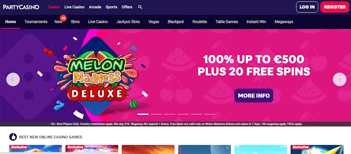 PartyCasinon tervetulotarjous