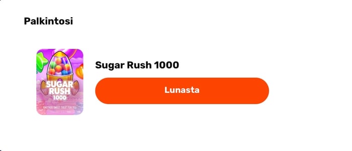 Ilmaiskierrokset Sugar Rush 1000 -peliin.