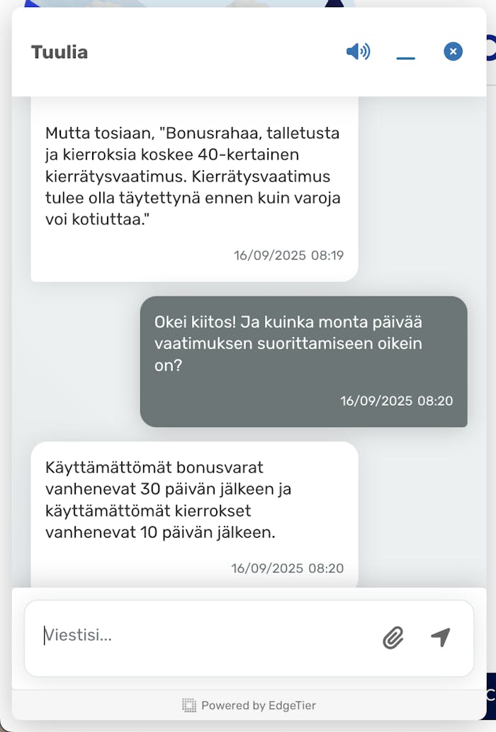 Pelataan kasinon asiakaspalvelu auttaa nopeasti
