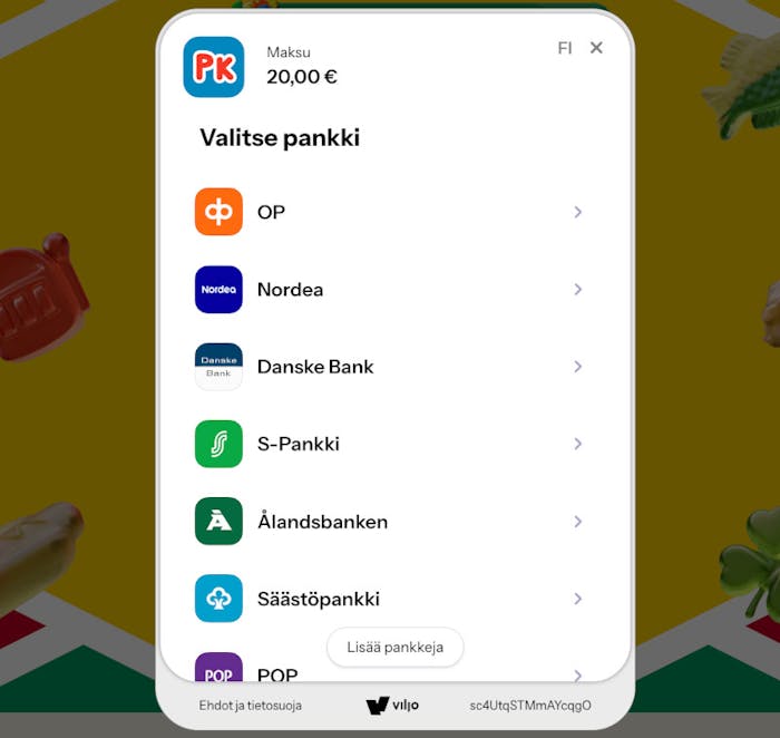 Pelikioski Casinolla maksetaan verkkopankilla