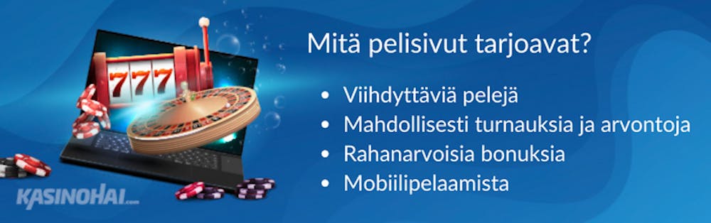 Mitä pelisivut sisältävät