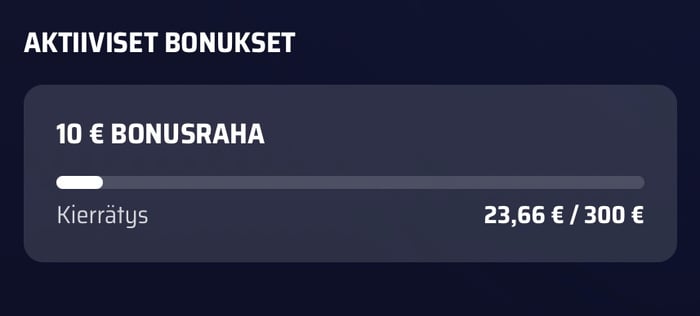 23,66 euroa kierrätetty Onerushilla.