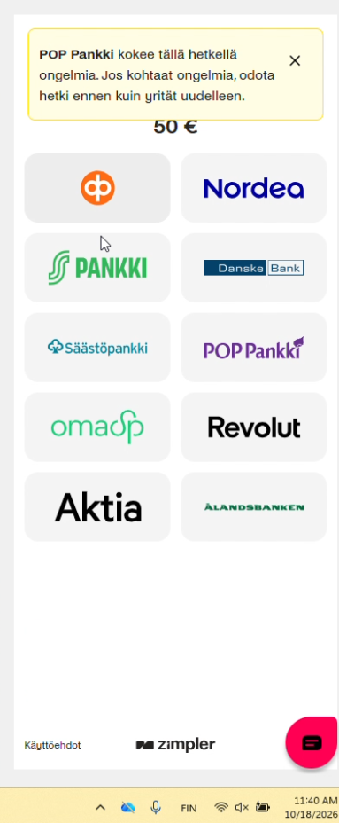 Kirpee kasinon pankkivaihtoehdot.