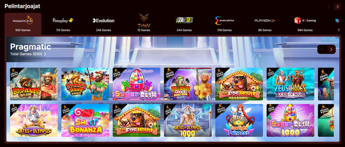Piratepots Casinolle listatut pelivalmistajat.