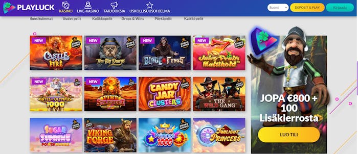 playluckin pelivalikoima