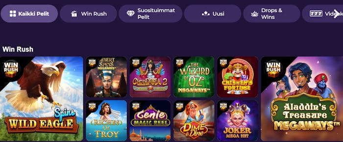 PlayOro tarjoilee muutaman tuhannen nimikkeen pelikokoelman.