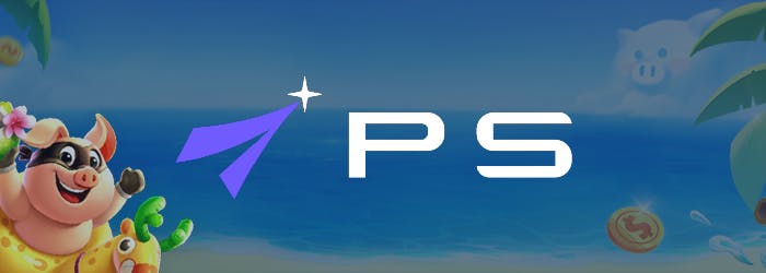 Keskellä PlayStar pelivalmistajan logo