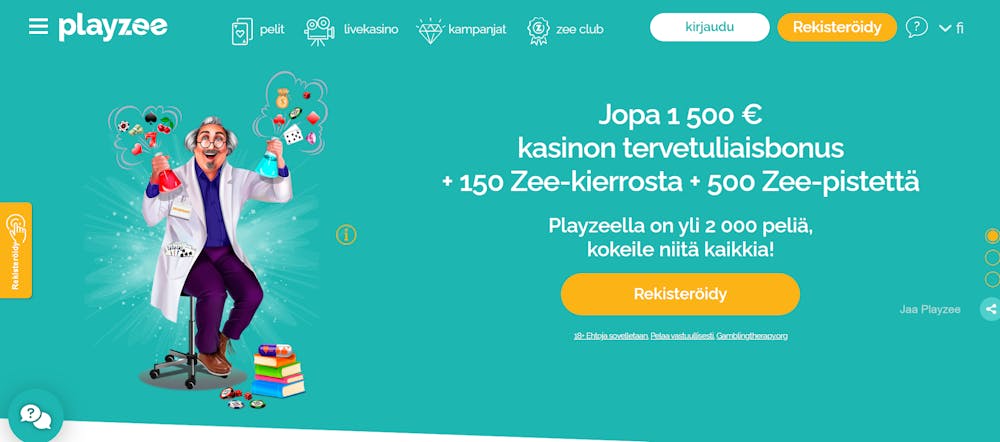 playzeen tervetulotarjous