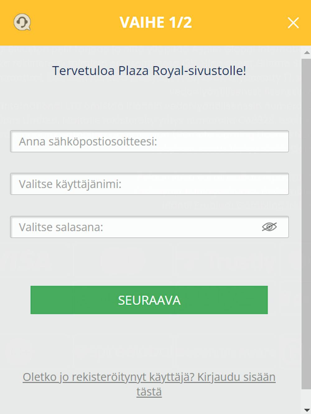 plazaroyalin login