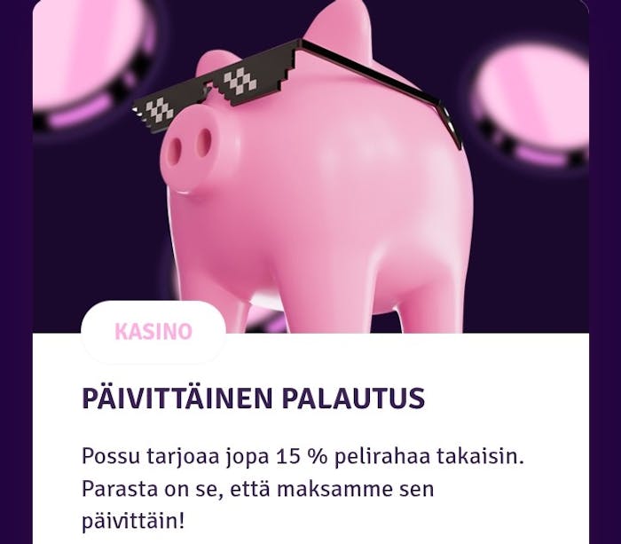 Possu Casino cashback