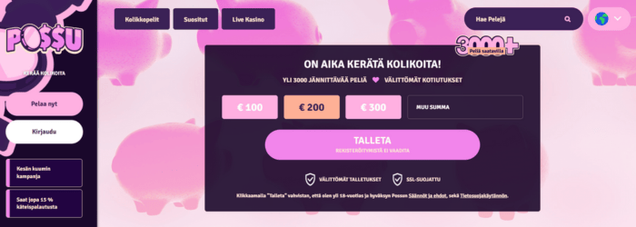 Possu Casino etusivu