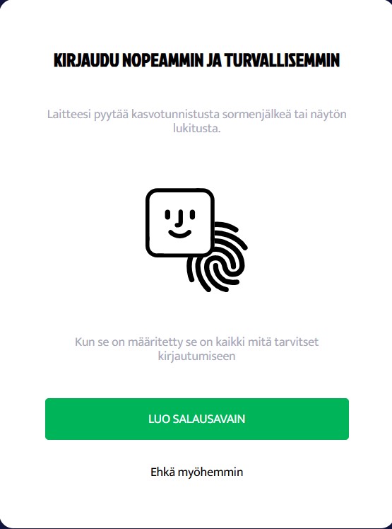Zimpler ID vaihtoehto Quickzin bonusta lunastaessa.