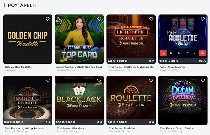 Pääset pyörittelemään myös jännittäviä live casino pelejä Real Spin casinolla