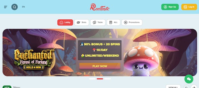 reeltasticin tervetulotarjous